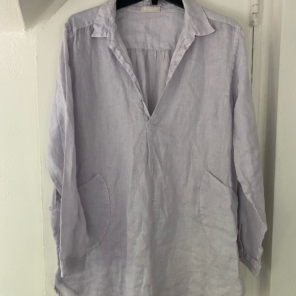 CP Shades Teton Linen Tunic in Lilac Size Medium - Picture 6 of 11